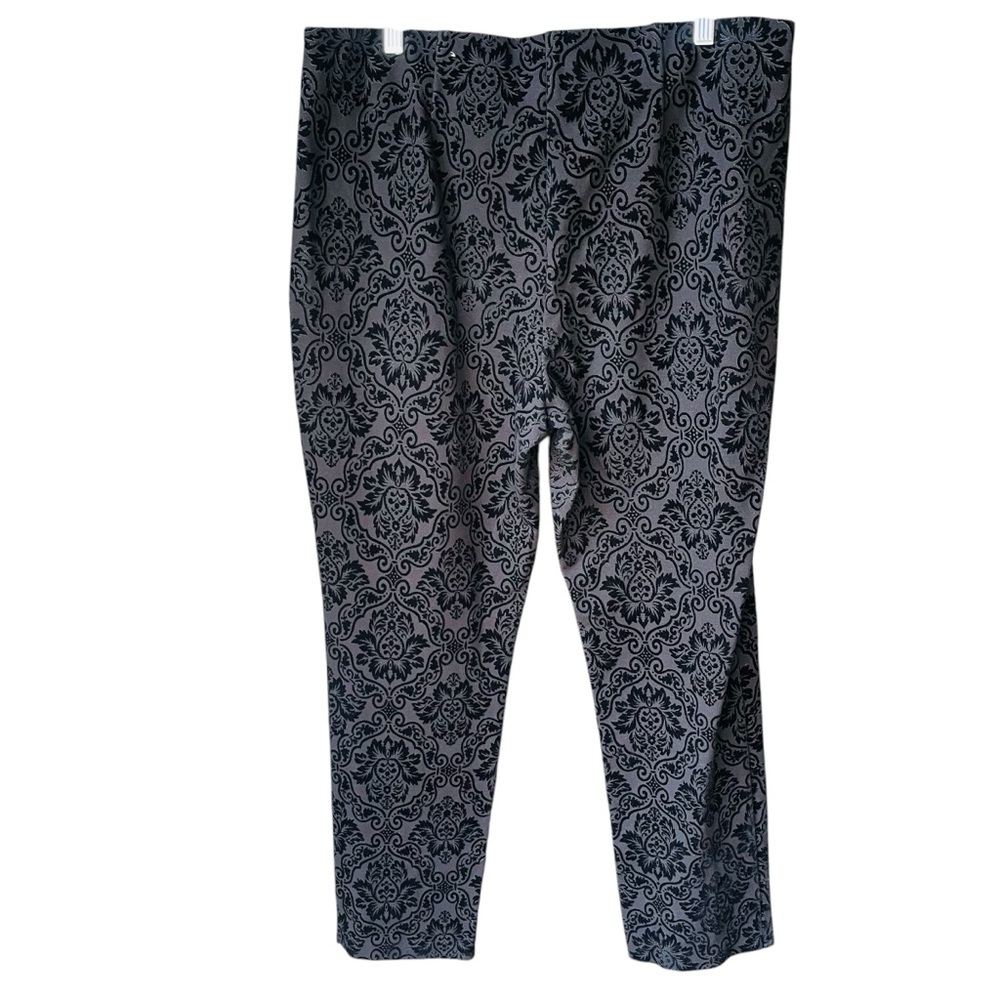 Chicos Elegant Black Patterned Women's Pants - Picture 2 of 4